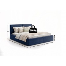 Gulta ar paceļamo mehānismu HILTON 120x200, zils