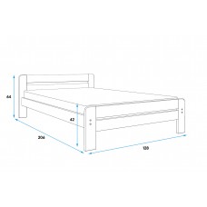 Gulta DALLASO 120x200 pelēks