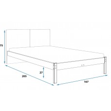 Gulta GALAXY 160x200, popielate