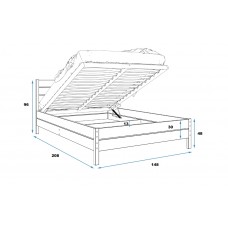 Gulta CONTINENTAL 140x200, priede