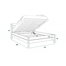 Gulta CONTINENTAL 160x200, priede