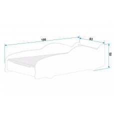 Bērnu gulta CARS 80X160, sarkans