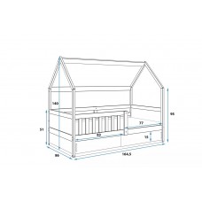 Bērnu gulta SMART 2 DOMEK