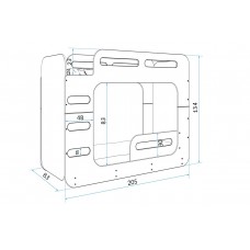Divstāvu gulta MAX 2 200x80