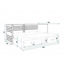 Bērnu gulta HERMES 80x200, balts