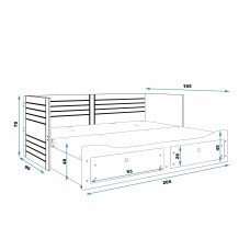 Bērnu gulta HERMES 80x200, kašmirs