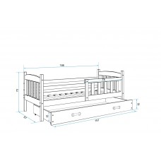 Gulta KUBUS 80x160, balts