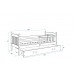 Gulta KUBUS 80x160, priede/balts