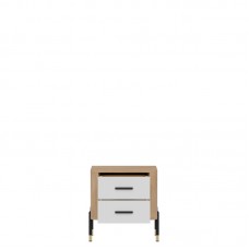 Naktskapīts DANTE DT21, Ozols cremona/Balts matēts/Melns