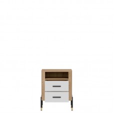 Naktskapīts DANTE DT22, Ozols cremona/Balts matēts/Melns