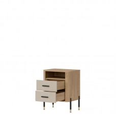 Naktskapīts DANTE DT22, Ozols cremona/Kašmirs matēts/Melns