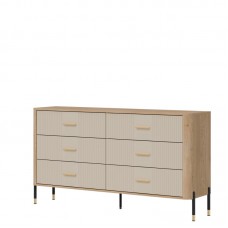 Kumode DANTE DT05, Ozols cremona/Kašmirs matēts/Zelts