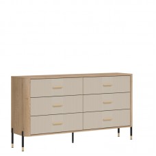 Kumode DANTE DT05, Ozols cremona/Kašmirs matēts/Zelts