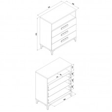 Kumode ar atvilknēm KUBO KB01