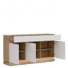 Kumode ar atvilknēm MILTON ML03, Ozols cremona/Balts matēts