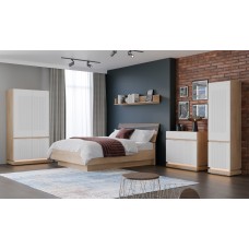 Skapis MILTON ML08, Ozols cremona/Balts matēts