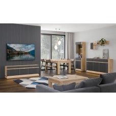 Sienas plaukts MILTON ML10, Ozols cremona/Antrancīts matēts