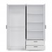 Skapis ar spoguli MONTANA MT04, balts