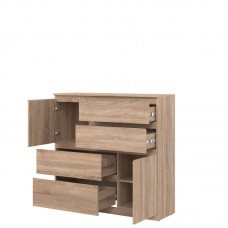 Koka kumode REMI RM06 ,gaišais ozols