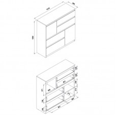 Koka kumode REMI RM06 ozols evoke