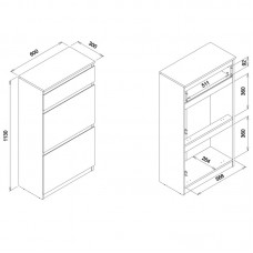 Apavu skapis REMI RM11 ozols evoke