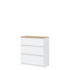 Kumode ar atvilknēm REMI RM02 ,ozols evoke/balts