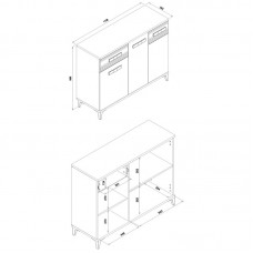 Kumode ar atvilknēm SNOBI SB03