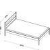 Gulta INKA 120, ozols/balts