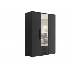 Skapis ar spoguli MAXIONE SZ3D2SZ, melns
