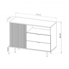 Kumode NUBIA K1D2SZ, melns