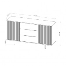 Kumode NUBIA K2D3SZ, melns