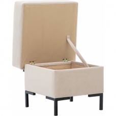 Pufs SOLVO , Melns/Fabric 17031