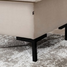 Pufs SOLVO , Melns/Fabric 17031