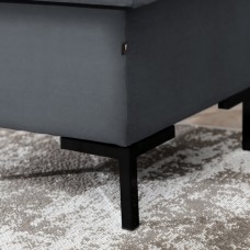 Pufs SOLVO , Melns/Fabric 17046