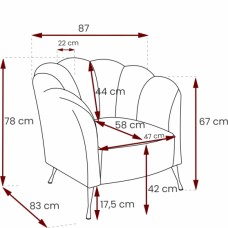 Atpūtas krēsls ADRIA, Zelts/Eureka 2132