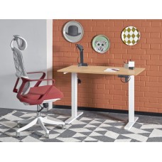 Regulējams datorgalds B-53, ozols craft/balts
