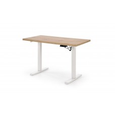 Elektriski regulējams datorgalds B-54, ozols craft/balts