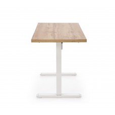 Elektriski regulējams datorgalds B-54, ozols craft/balts