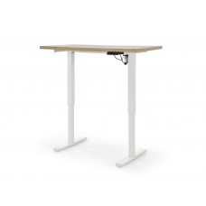 Elektriski regulējams datorgalds B-54, ozols craft/balts