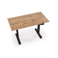 Elektriski regulējams datorgalds B-54, ozols craft/melns