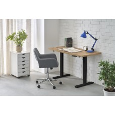 Elektriski regulējams datorgalds B-54, ozols craft/melns
