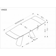 Izvelkams ēdamgalds VINCE