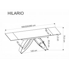 Izvelkams ēdamgalds HILARIO, brūns