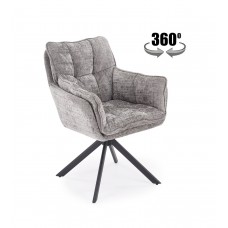 Rotējošs auduma krēsls K597, pelēks