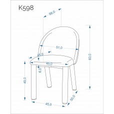 Krēsls K598, brūns