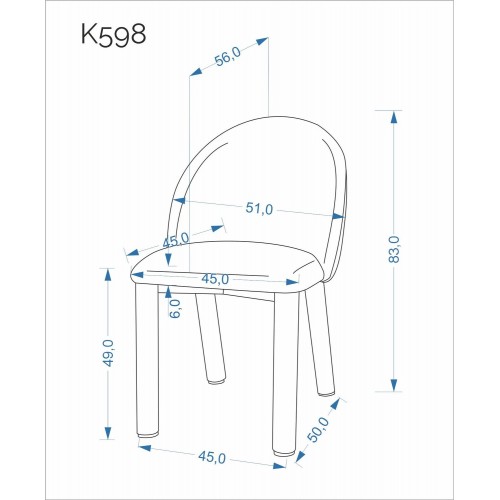 Krēsls K598, brūns