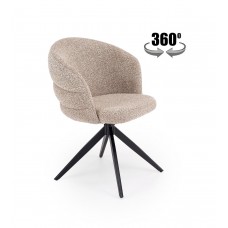 Grozāms auduma krēsls K604, bēšs
