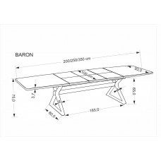 Izvelkams ēdamgalds BARON