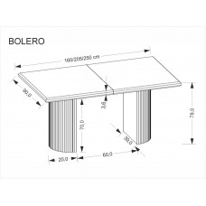 Pagarināms ēdamgalds BOLERO