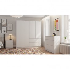 Plata kumode BASIT 3S, Balts/Ozols artisan